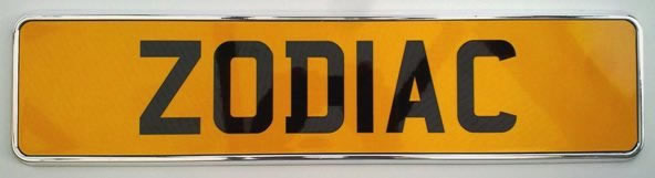 Plastic Chrome Effect Number Plate Holder